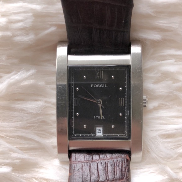 Fossil Arkitekt Solid Stainless Steel Watch with Brown Leather Strap - Picture 2 of 7